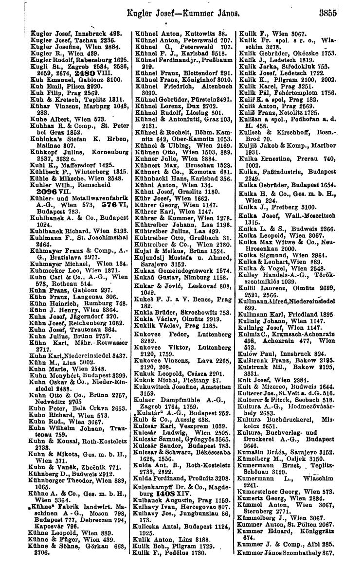 Compass 1922. Band VI: Österreich, Tschechoslowakei, Ungarn, Jugoslawien. - Page 311