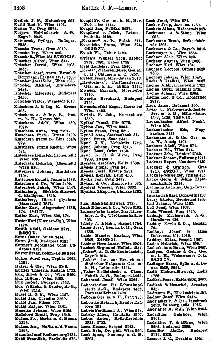 Compass 1922. Band VI: Österreich, Tschechoslowakei, Ungarn, Jugoslawien. - Page 314