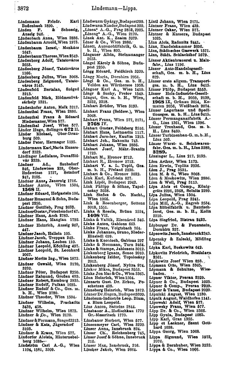 Compass 1922. Band VI: Österreich, Tschechoslowakei, Ungarn, Jugoslawien. - Page 328