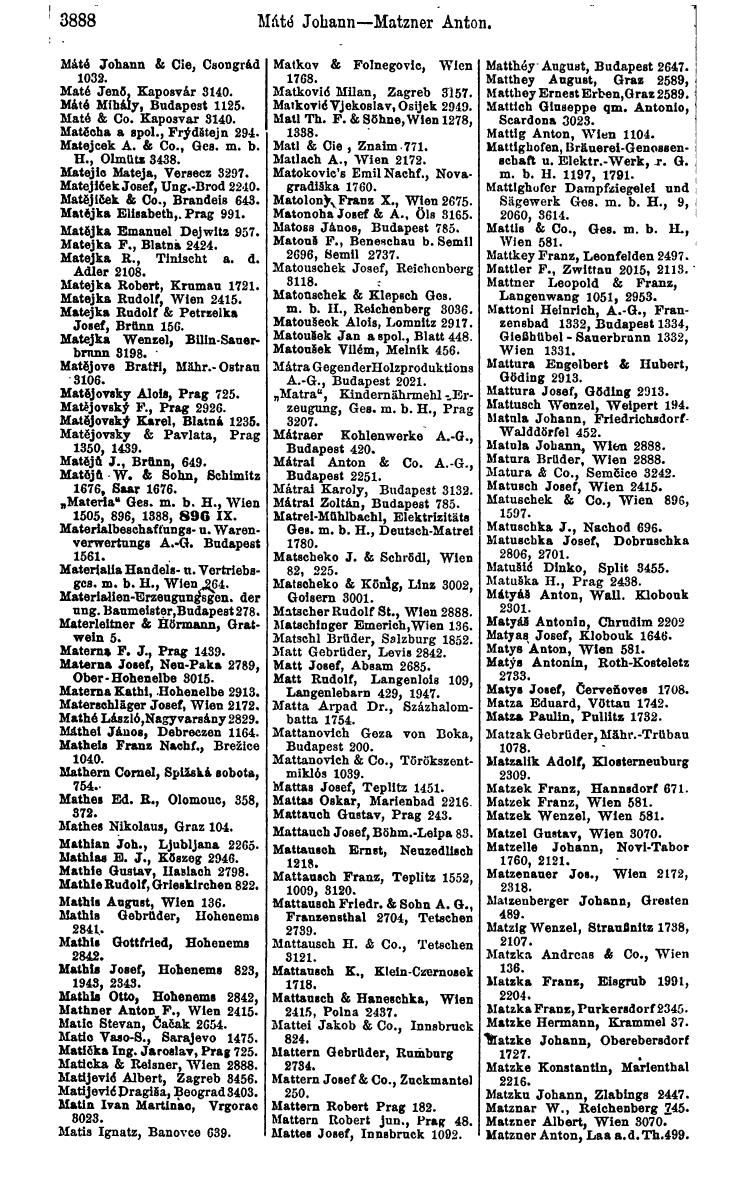 Compass 1922. Band VI: Österreich, Tschechoslowakei, Ungarn, Jugoslawien. - Page 344