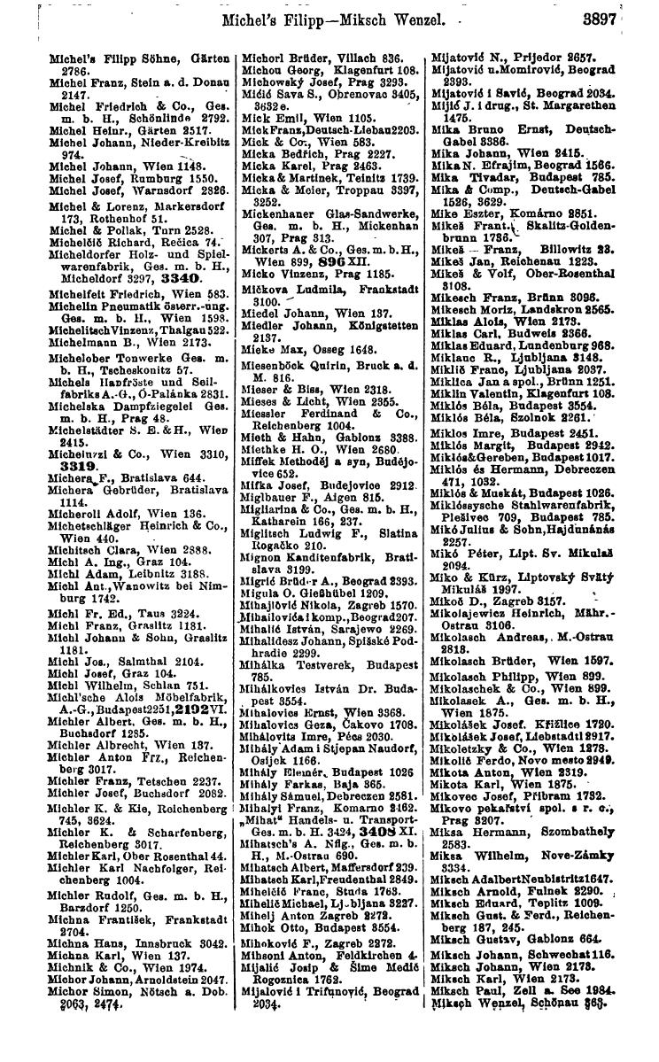 Compass 1922. Band VI: Österreich, Tschechoslowakei, Ungarn, Jugoslawien. - Page 353