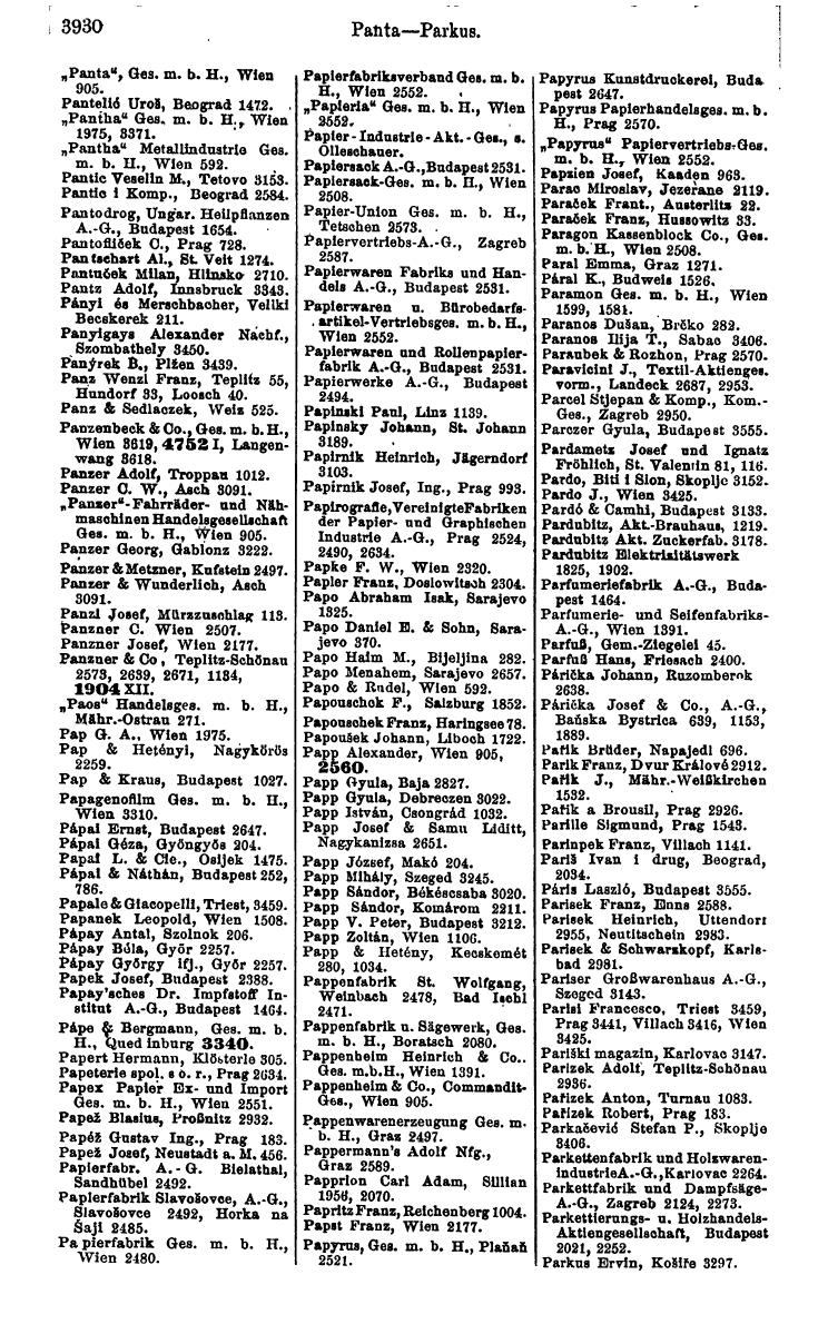 Compass 1922. Band VI: Österreich, Tschechoslowakei, Ungarn, Jugoslawien. - Page 386