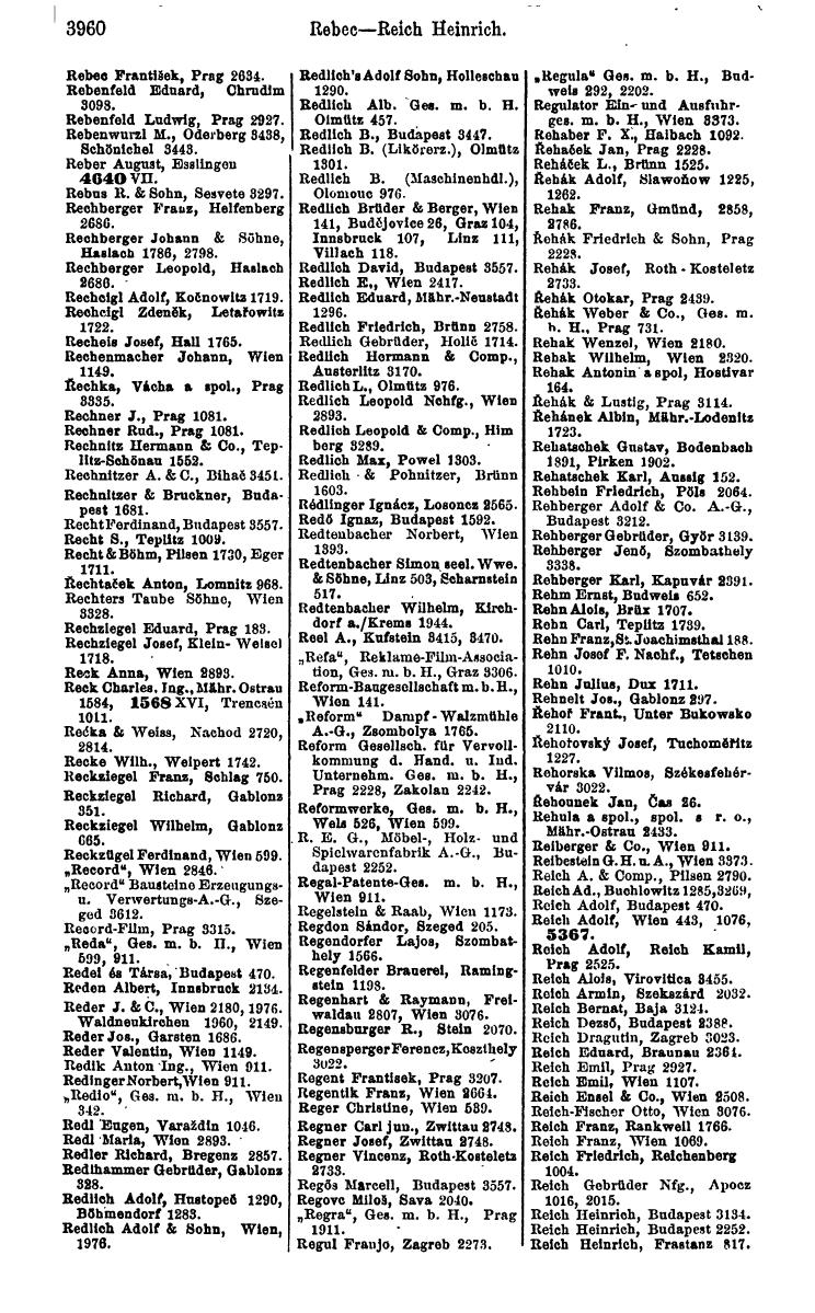 Compass 1922. Band VI: Österreich, Tschechoslowakei, Ungarn, Jugoslawien. - Page 416