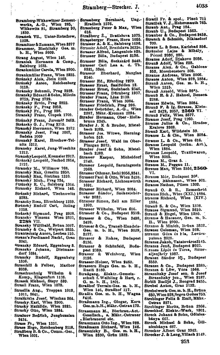 Compass 1922. Band VI: Österreich, Tschechoslowakei, Ungarn, Jugoslawien. - Page 487