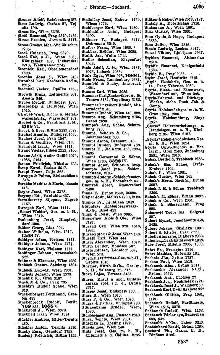 Compass 1922. Band VI: Österreich, Tschechoslowakei, Ungarn, Jugoslawien. - Page 489