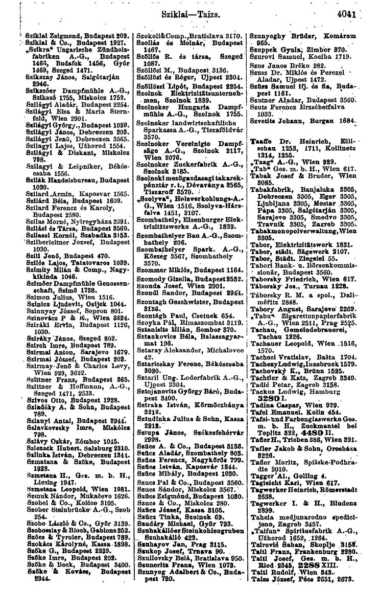 Compass 1922. Band VI: Österreich, Tschechoslowakei, Ungarn, Jugoslawien. - Page 495