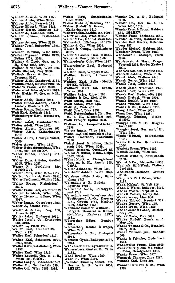 Compass 1922. Band VI: Österreich, Tschechoslowakei, Ungarn, Jugoslawien. - Page 530