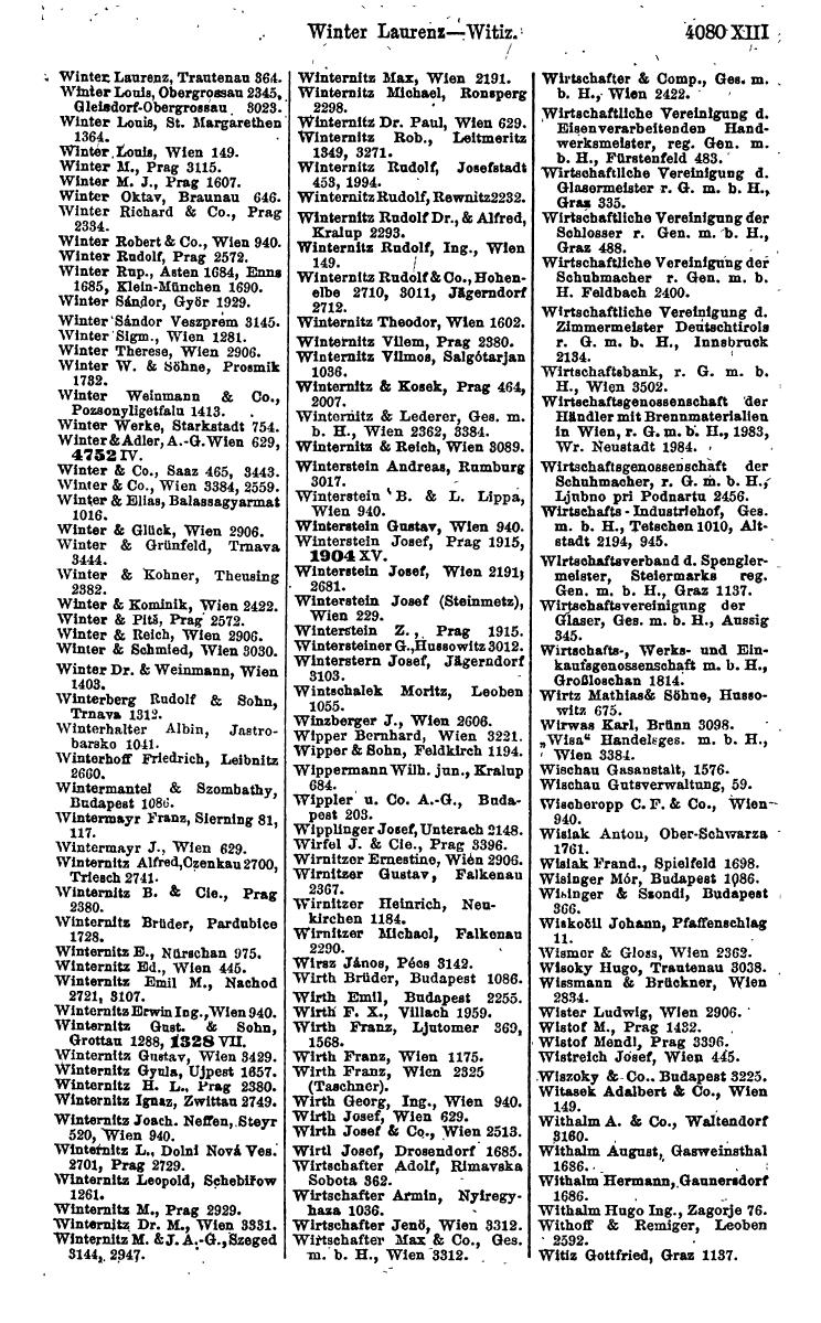Compass 1922. Band VI: Österreich, Tschechoslowakei, Ungarn, Jugoslawien. - Page 547