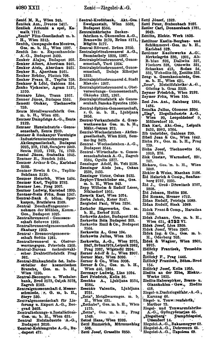 Compass 1922. Band VI: Österreich, Tschechoslowakei, Ungarn, Jugoslawien. - Page 556