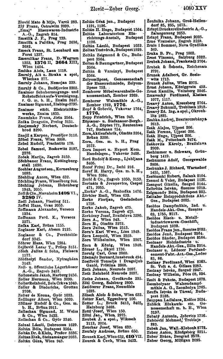 Compass 1922. Band VI: Österreich, Tschechoslowakei, Ungarn, Jugoslawien. - Page 559