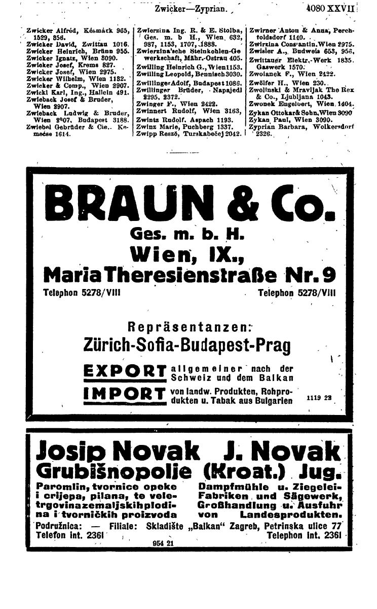 Compass 1922. Band VI: Österreich, Tschechoslowakei, Ungarn, Jugoslawien. - Page 561