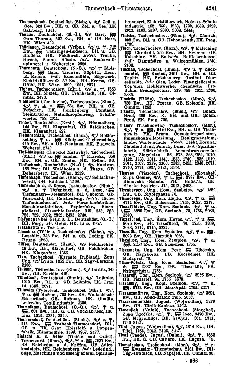 Compass 1922. Band VI: Österreich, Tschechoslowakei, Ungarn, Jugoslawien. - Page 727