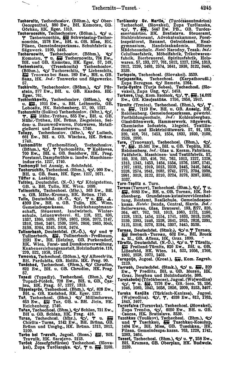 Compass 1922. Band VI: Österreich, Tschechoslowakei, Ungarn, Jugoslawien. - Page 731