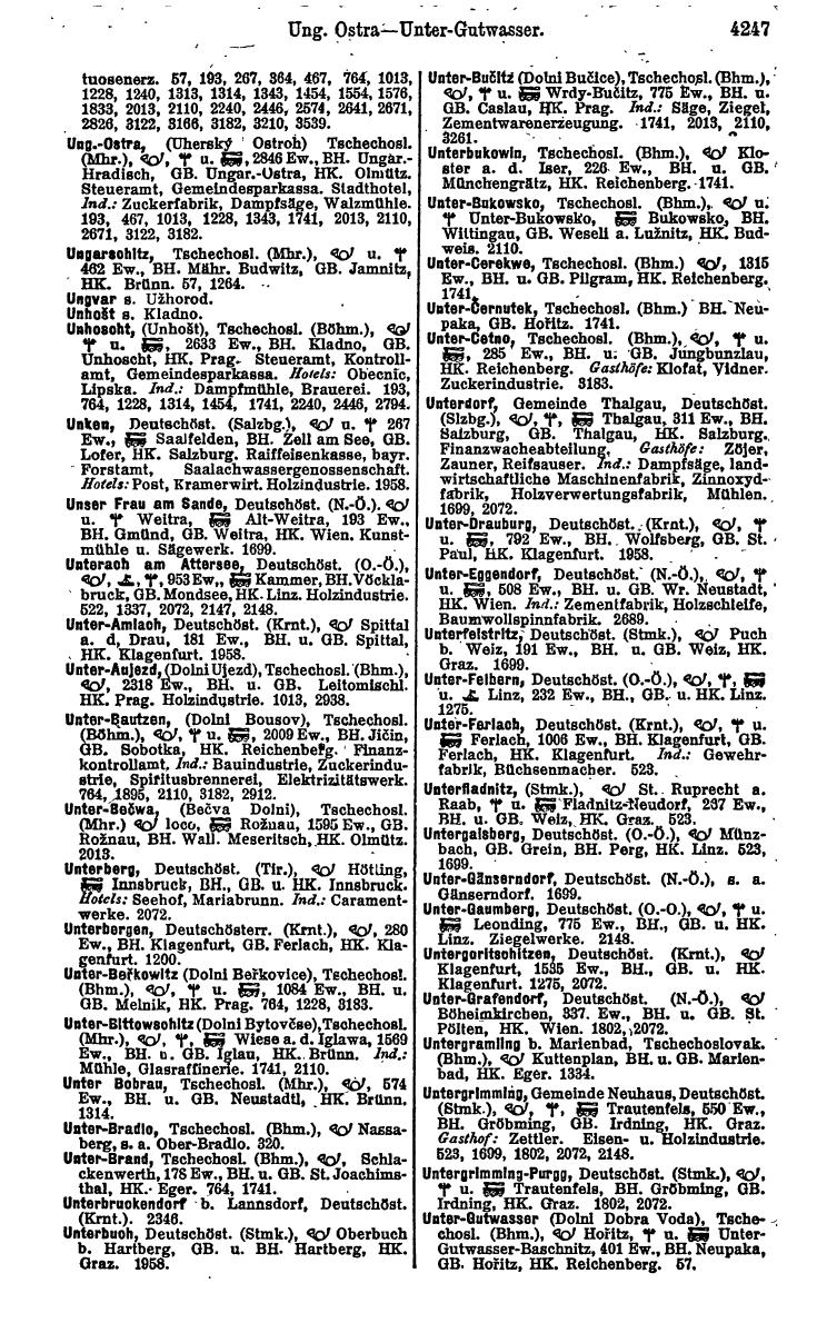 Compass 1922. Band VI: Österreich, Tschechoslowakei, Ungarn, Jugoslawien. - Page 733