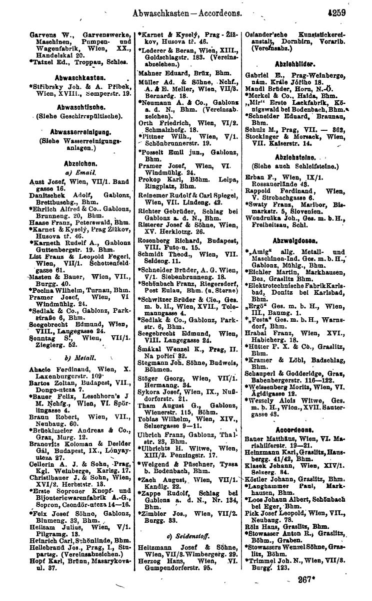 Compass 1922. Band VI: Österreich, Tschechoslowakei, Ungarn, Jugoslawien. - Page 761