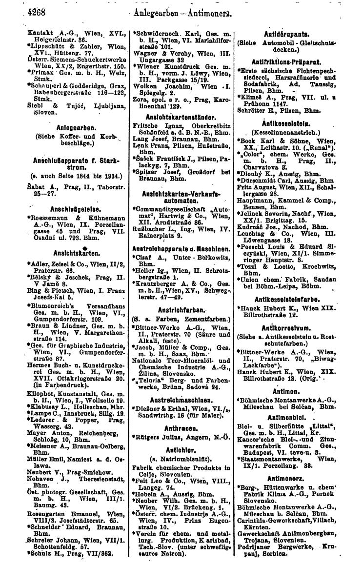 Compass 1922. Band VI: Österreich, Tschechoslowakei, Ungarn, Jugoslawien. - Page 770