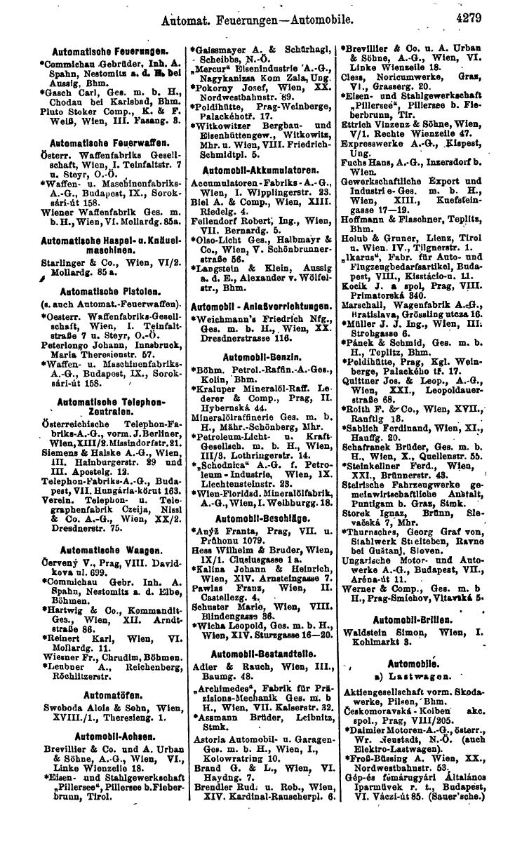 Compass 1922. Band VI: Österreich, Tschechoslowakei, Ungarn, Jugoslawien. - Page 781