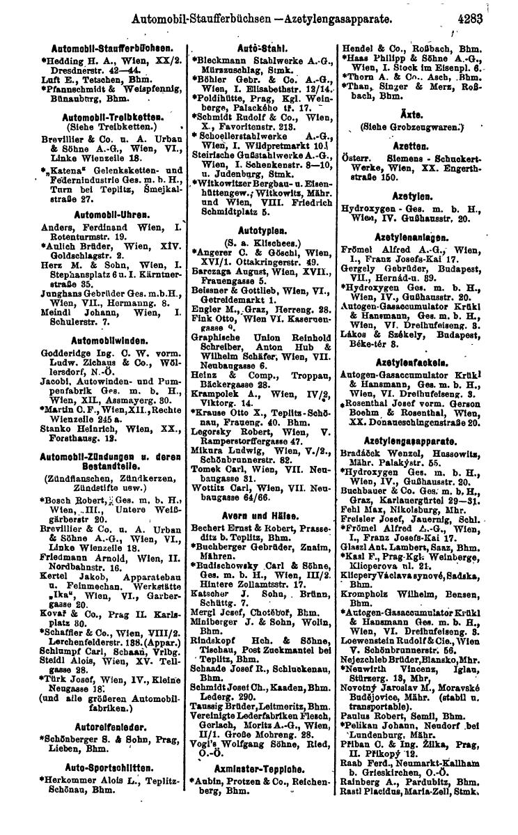 Compass 1922. Band VI: Österreich, Tschechoslowakei, Ungarn, Jugoslawien. - Page 785