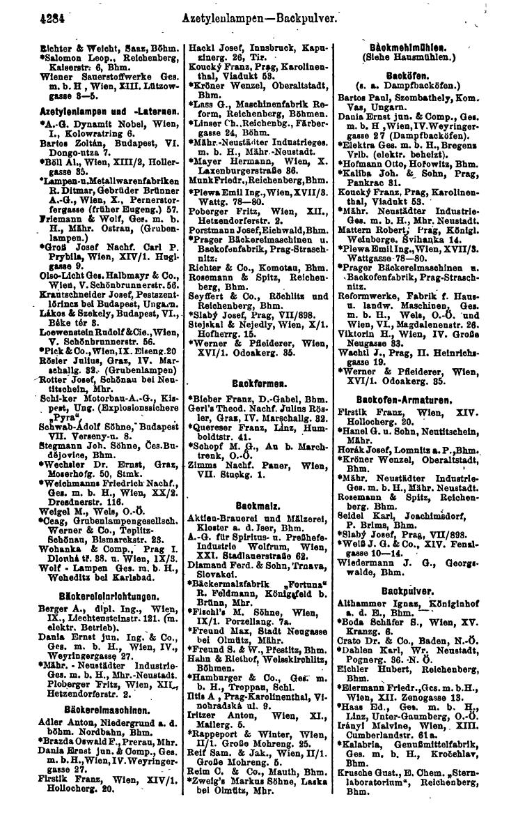 Compass 1922. Band VI: Österreich, Tschechoslowakei, Ungarn, Jugoslawien. - Page 786