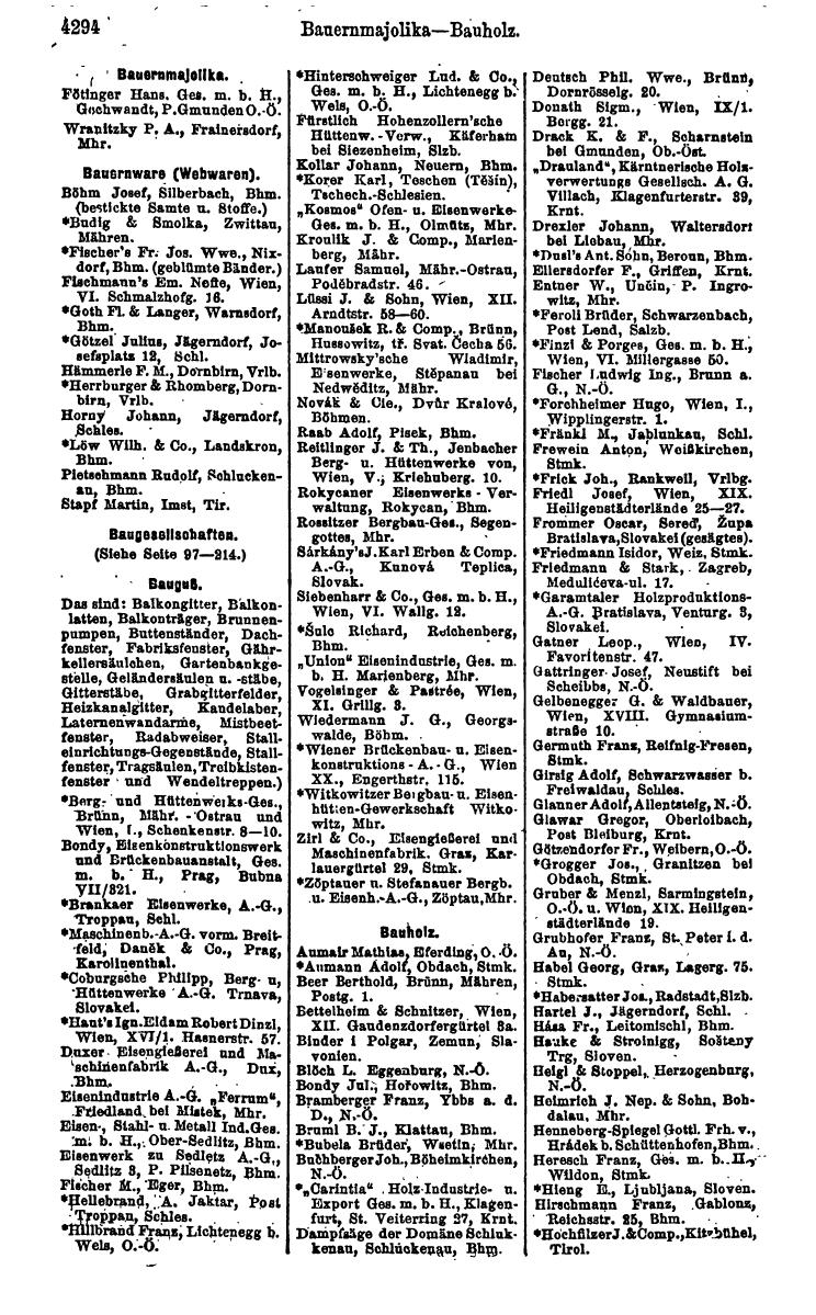 Compass 1922. Band VI: Österreich, Tschechoslowakei, Ungarn, Jugoslawien. - Page 796