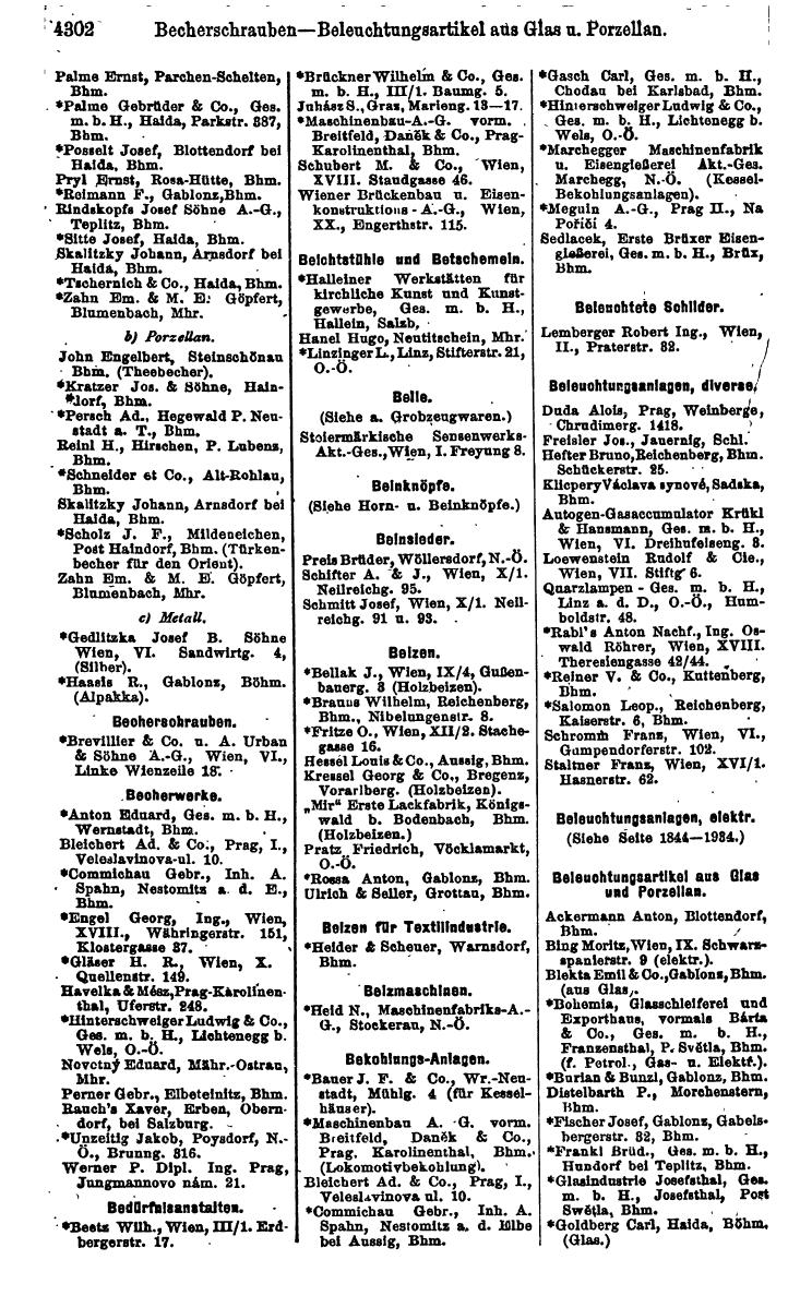 Compass 1922. Band VI: Österreich, Tschechoslowakei, Ungarn, Jugoslawien. - Seite 804