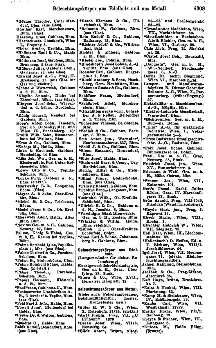 Compass 1922. Band VI: Österreich, Tschechoslowakei, Ungarn, Jugoslawien. - Page 805