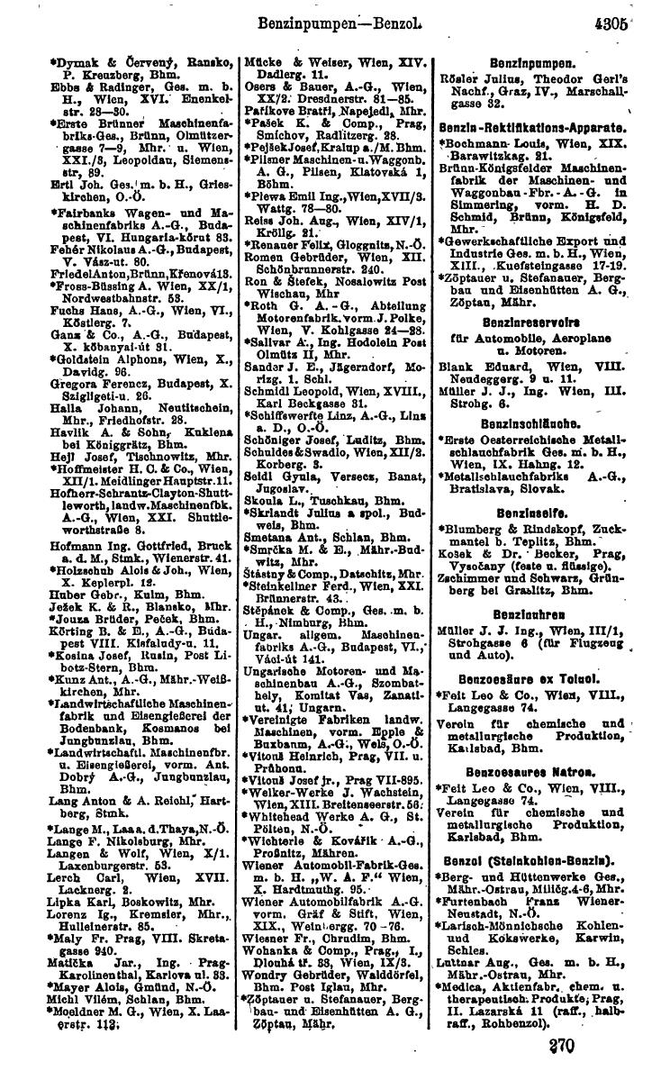 Compass 1922. Band VI: Österreich, Tschechoslowakei, Ungarn, Jugoslawien. - Page 809