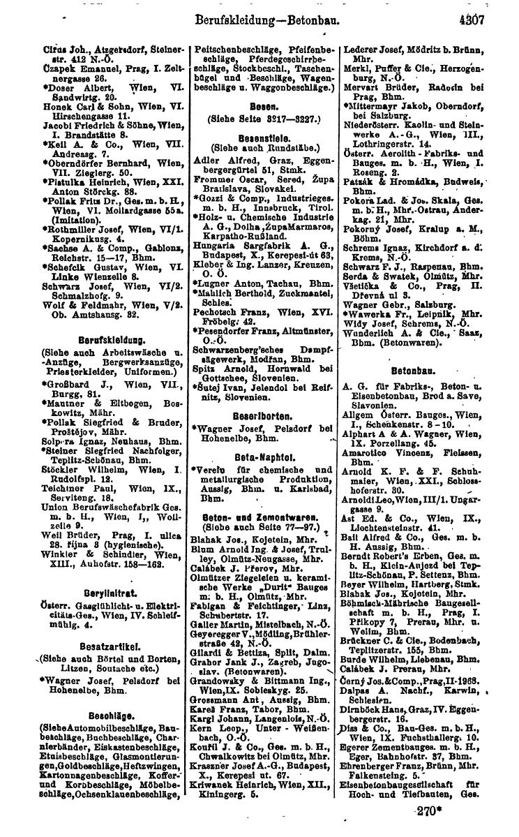 Compass 1922. Band VI: Österreich, Tschechoslowakei, Ungarn, Jugoslawien. - Page 811