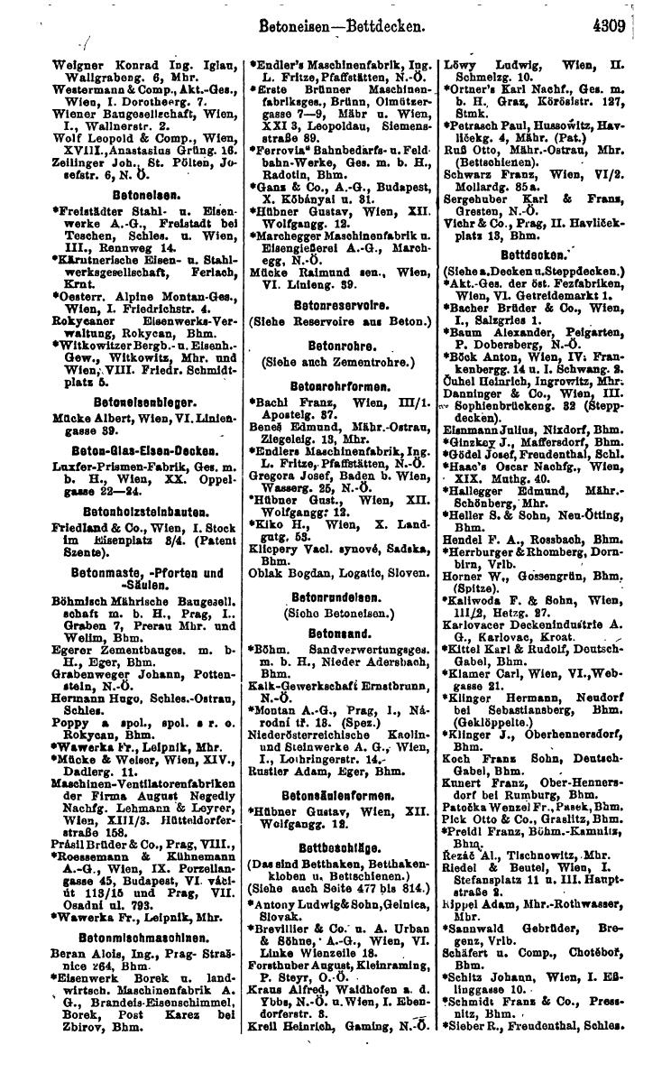 Compass 1922. Band VI: Österreich, Tschechoslowakei, Ungarn, Jugoslawien. - Page 813