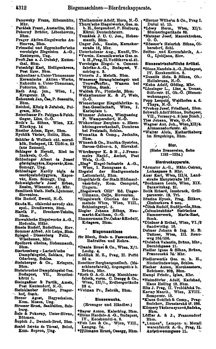 Compass 1922. Band VI: Österreich, Tschechoslowakei, Ungarn, Jugoslawien. - Page 816