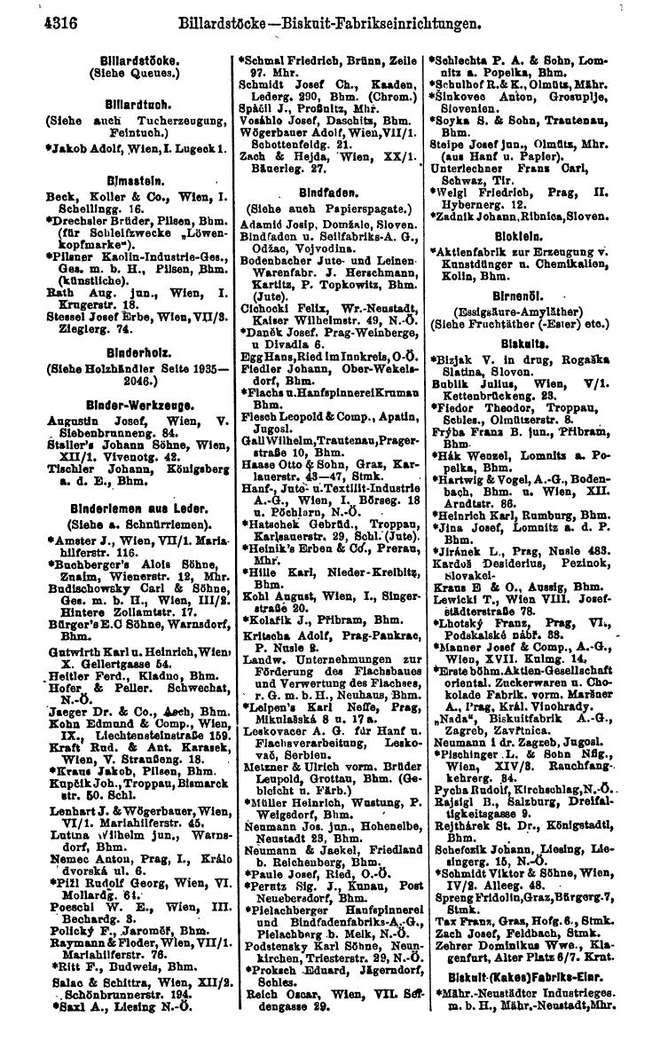 Compass 1922. Band VI: Österreich, Tschechoslowakei, Ungarn, Jugoslawien. - Page 820