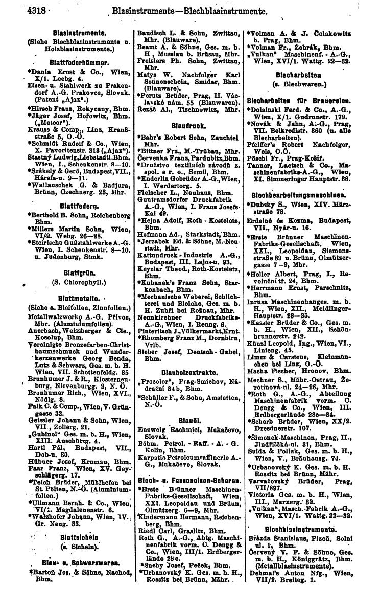 Compass 1922. Band VI: Österreich, Tschechoslowakei, Ungarn, Jugoslawien. - Page 822