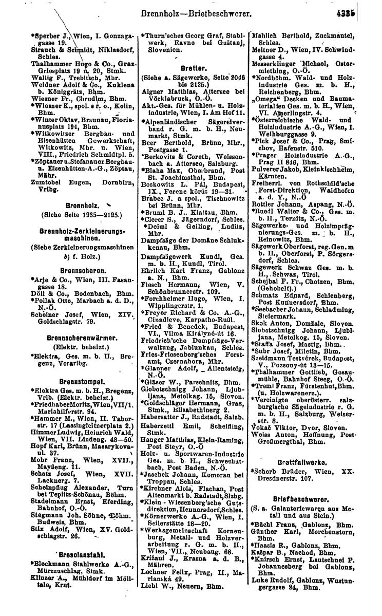 Compass 1922. Band VI: Österreich, Tschechoslowakei, Ungarn, Jugoslawien. - Page 839