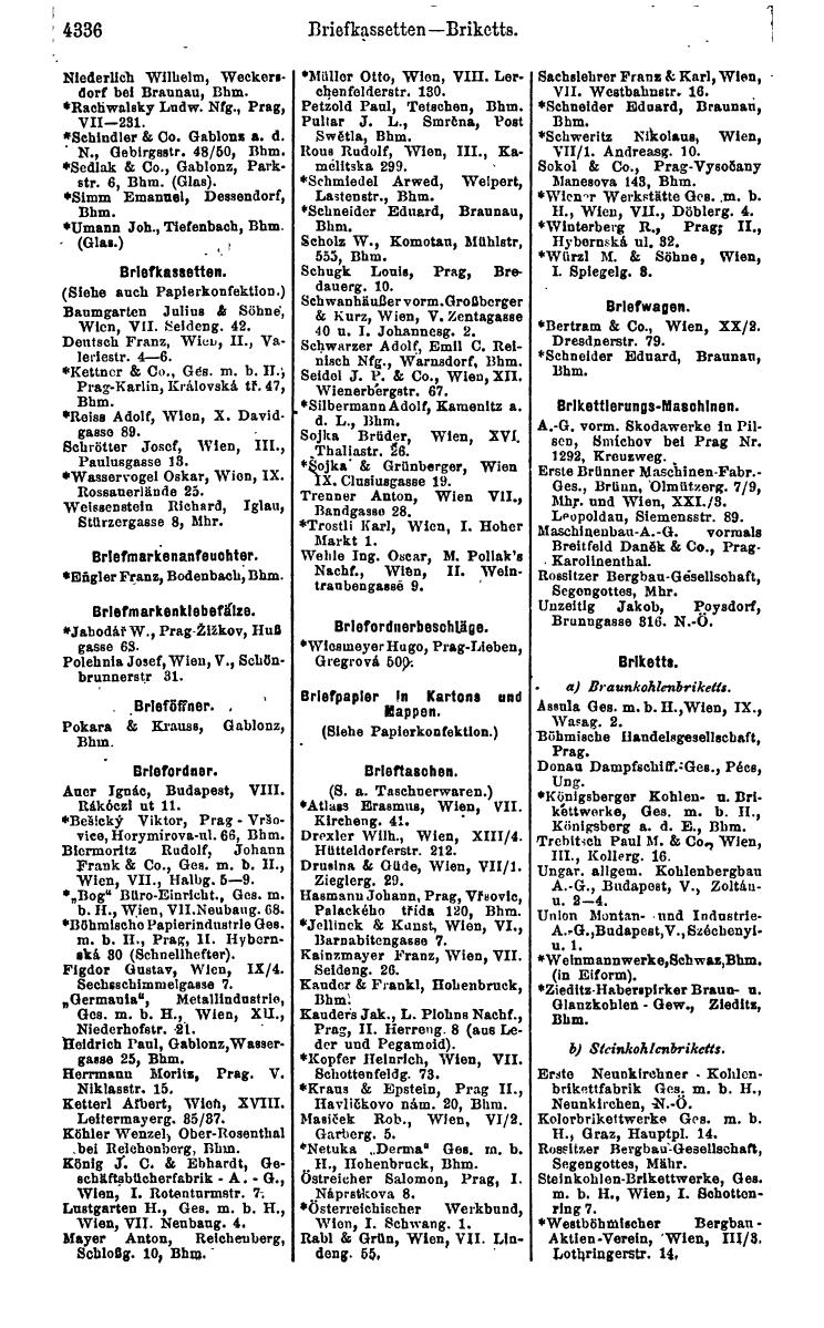 Compass 1922. Band VI: Österreich, Tschechoslowakei, Ungarn, Jugoslawien. - Page 840