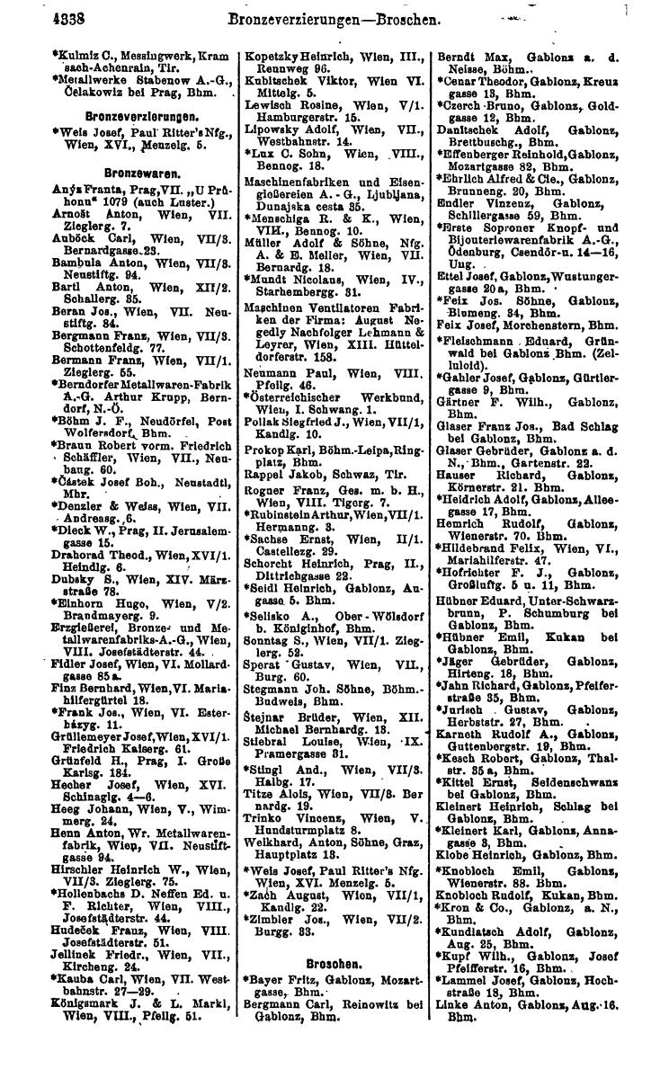 Compass 1922. Band VI: Österreich, Tschechoslowakei, Ungarn, Jugoslawien. - Page 842