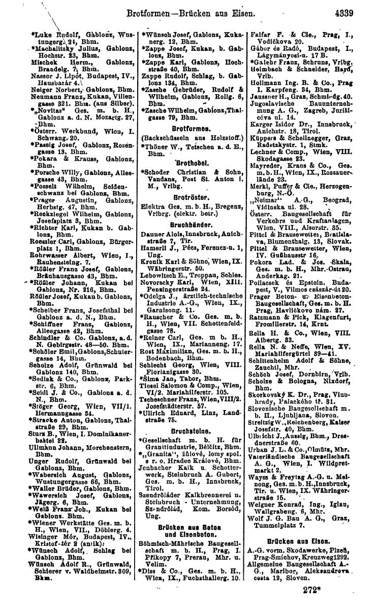 Compass 1922. Band VI: Österreich, Tschechoslowakei, Ungarn, Jugoslawien. - Page 843