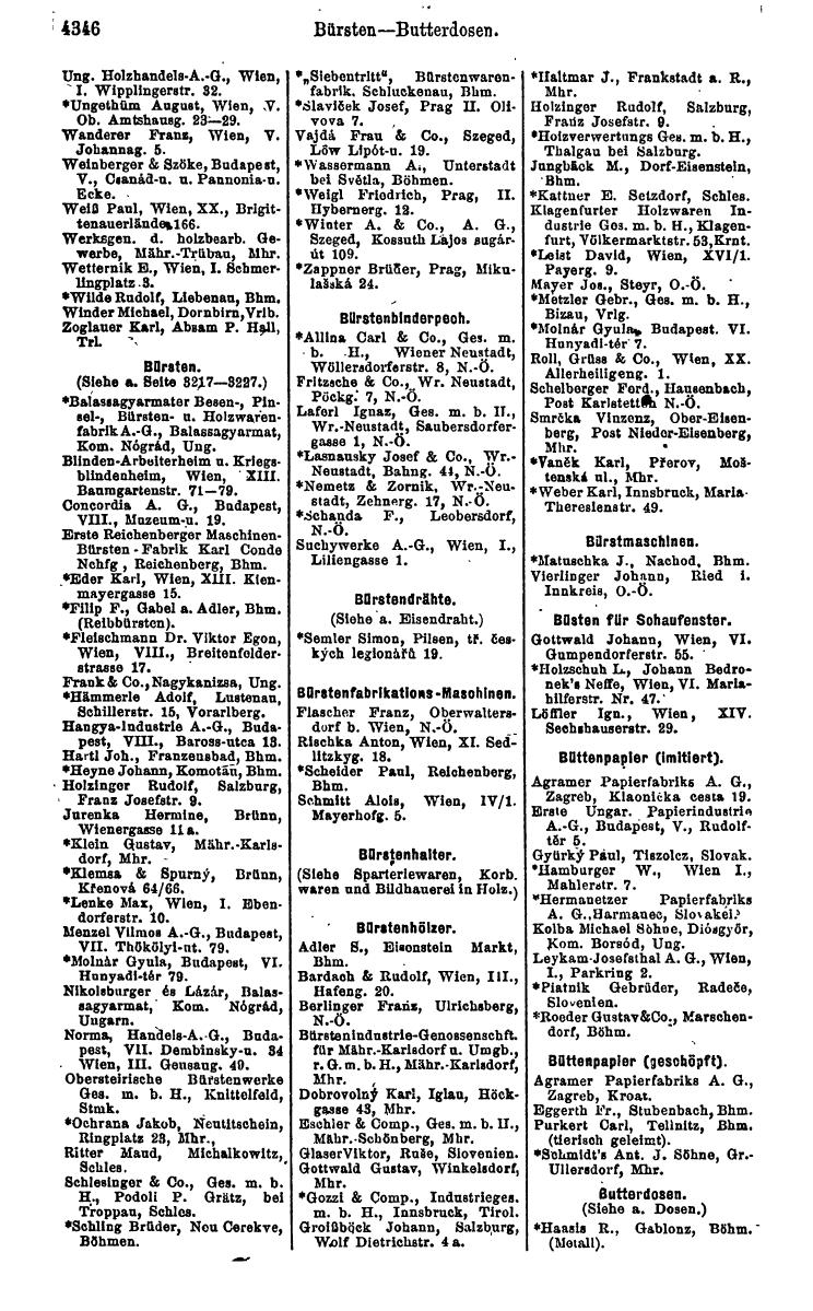 Compass 1922. Band VI: Österreich, Tschechoslowakei, Ungarn, Jugoslawien. - Page 850