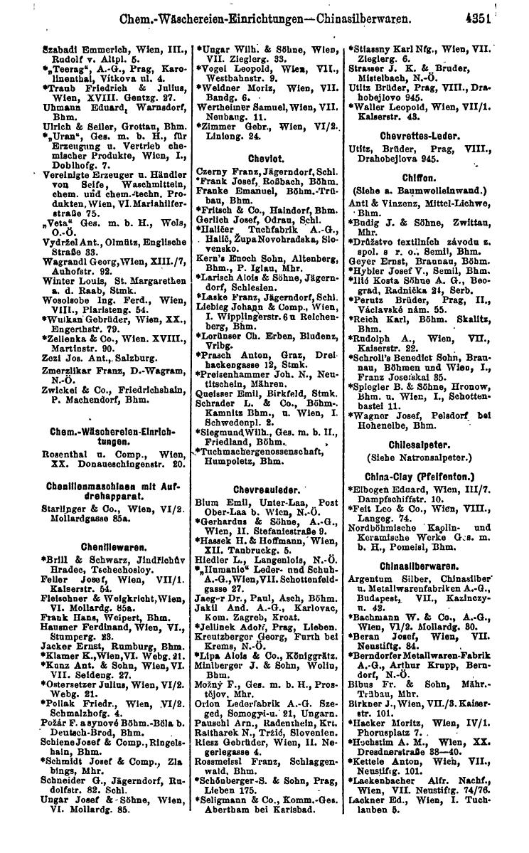 Compass 1922. Band VI: Österreich, Tschechoslowakei, Ungarn, Jugoslawien. - Page 855