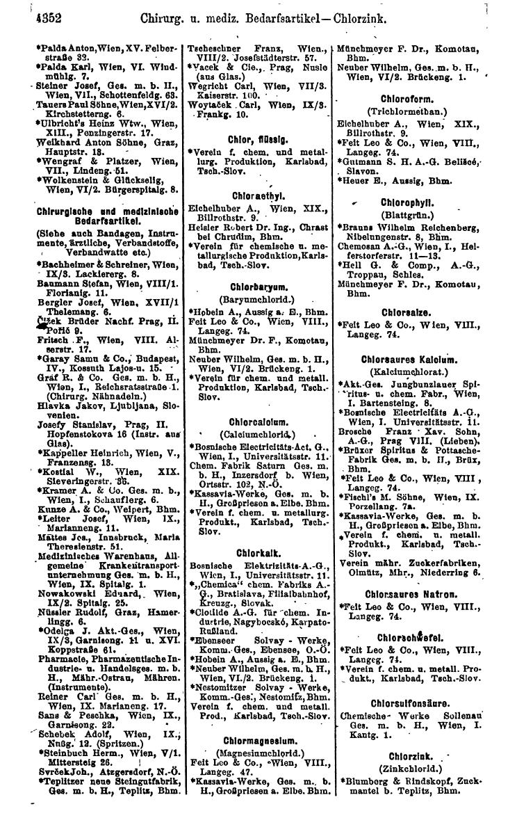 Compass 1922. Band VI: Österreich, Tschechoslowakei, Ungarn, Jugoslawien. - Page 856