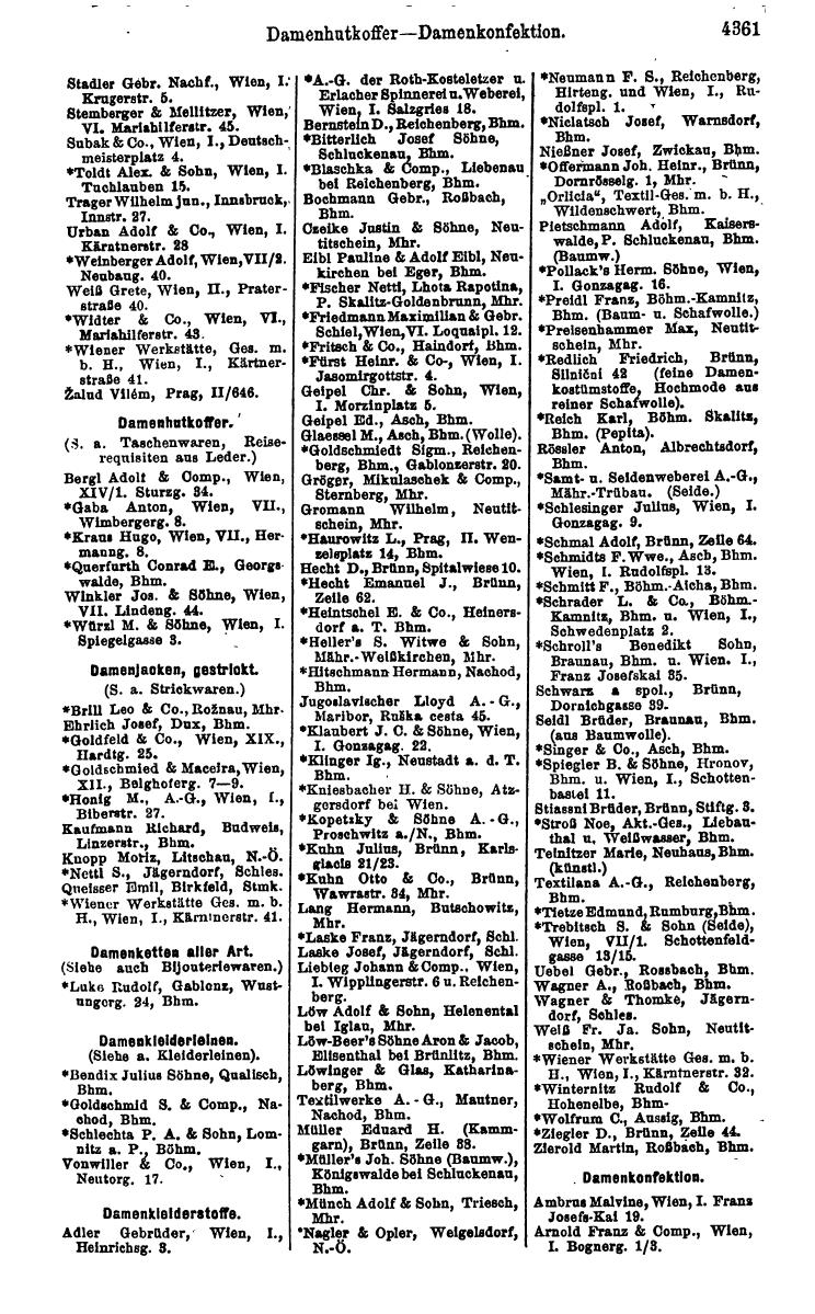 Compass 1922. Band VI: Österreich, Tschechoslowakei, Ungarn, Jugoslawien. - Page 869