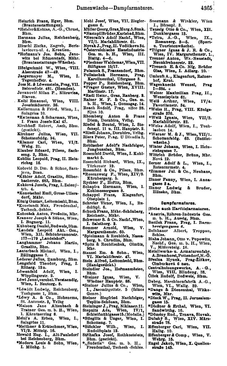 Compass 1922. Band VI: Österreich, Tschechoslowakei, Ungarn, Jugoslawien. - Page 873