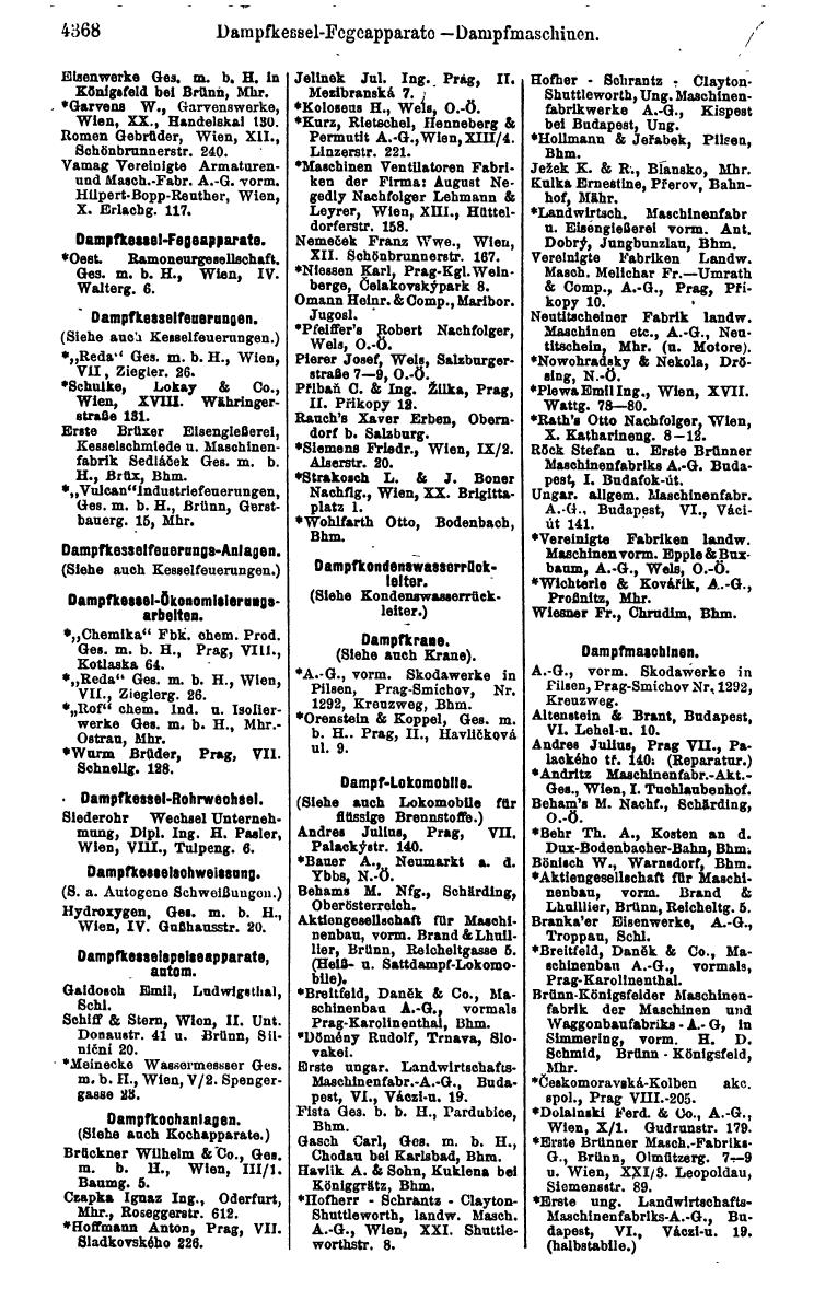 Compass 1922. Band VI: Österreich, Tschechoslowakei, Ungarn, Jugoslawien. - Page 876