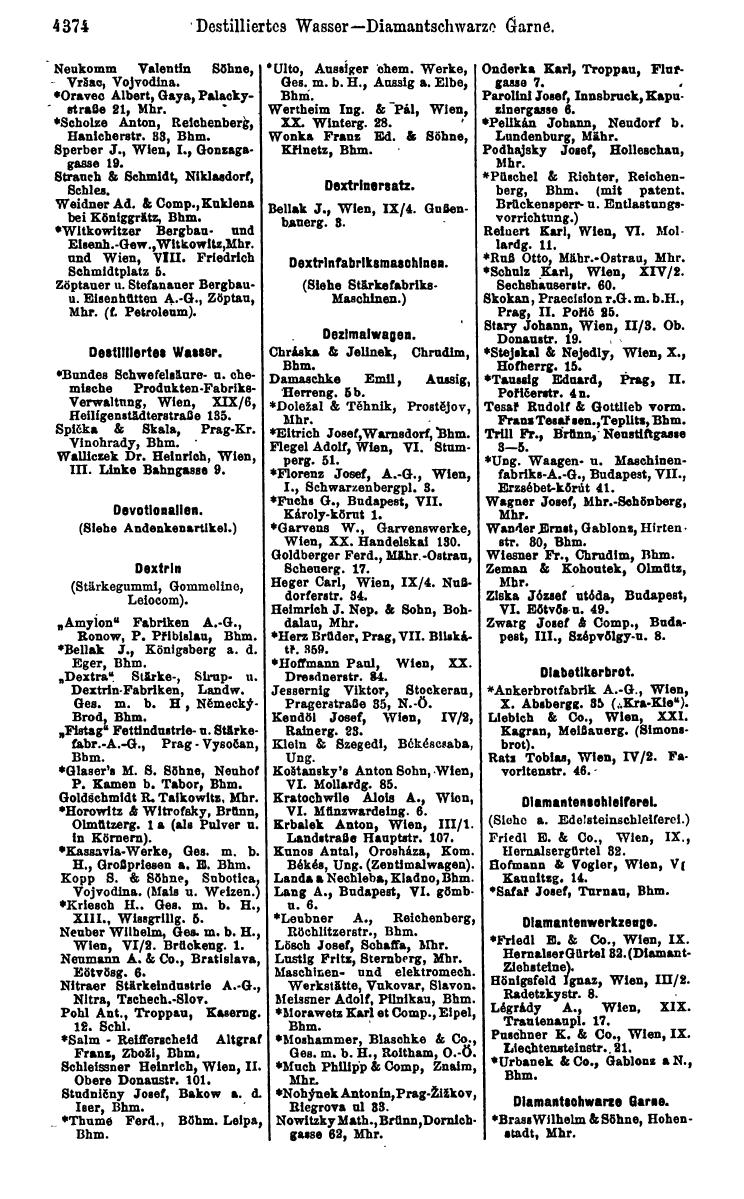 Compass 1922. Band VI: Österreich, Tschechoslowakei, Ungarn, Jugoslawien. - Seite 882