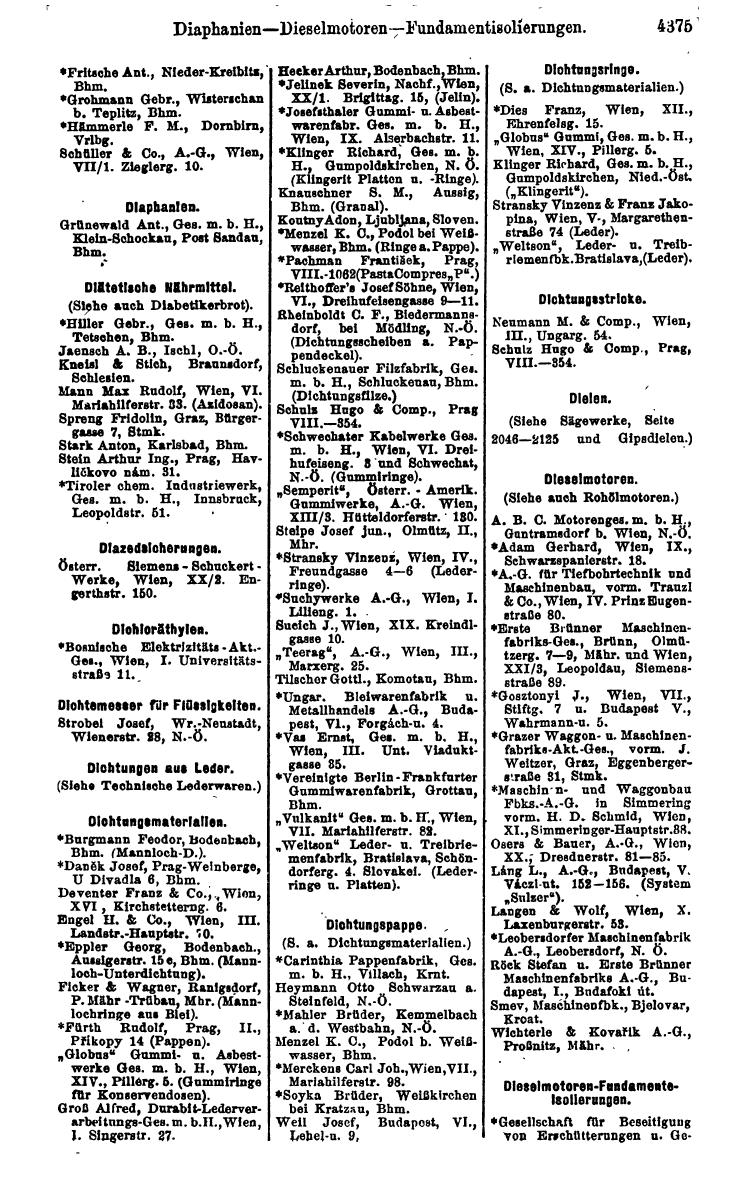 Compass 1922. Band VI: Österreich, Tschechoslowakei, Ungarn, Jugoslawien. - Seite 883