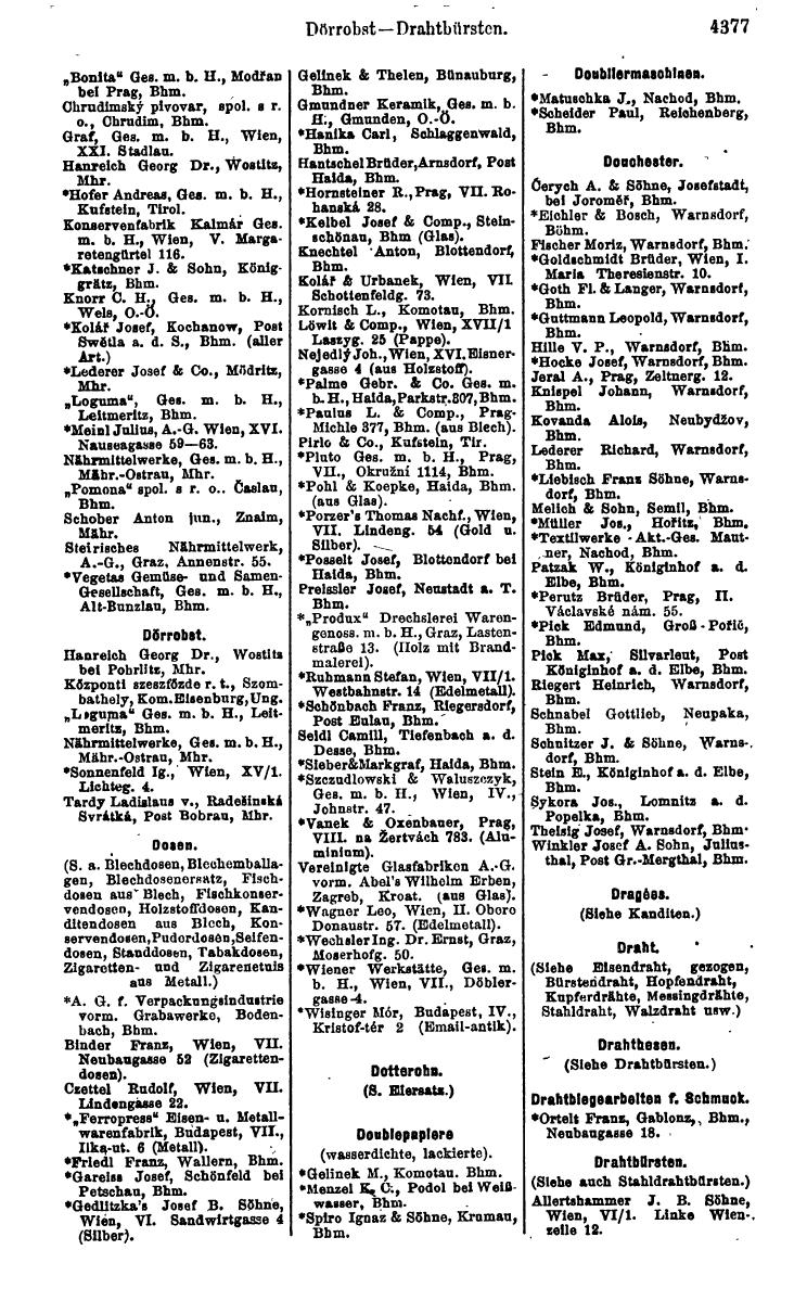 Compass 1922. Band VI: Österreich, Tschechoslowakei, Ungarn, Jugoslawien. - Page 885