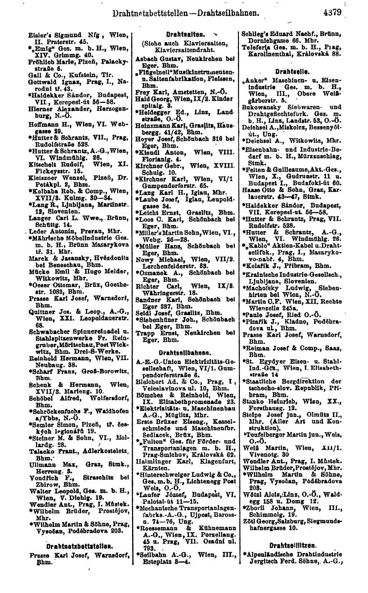 Compass 1922. Band VI: Österreich, Tschechoslowakei, Ungarn, Jugoslawien. - Page 887