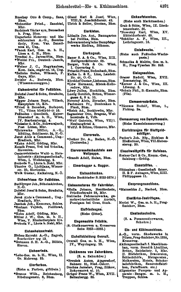 Compass 1922. Band VI: Österreich, Tschechoslowakei, Ungarn, Jugoslawien. - Seite 899