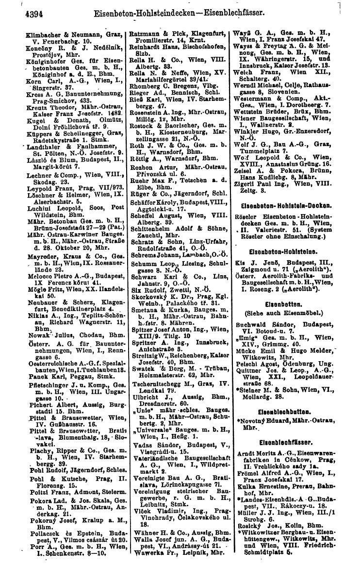 Compass 1922. Band VI: Österreich, Tschechoslowakei, Ungarn, Jugoslawien. - Page 902