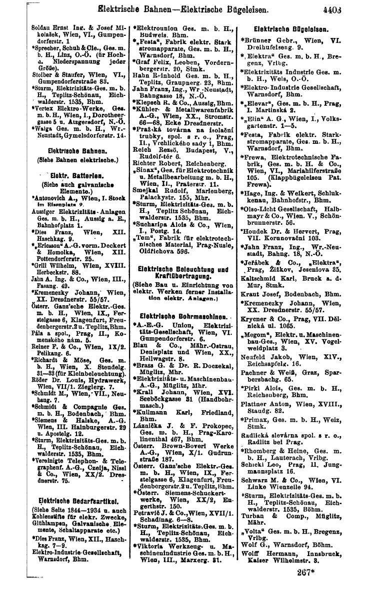 Compass 1922. Band VI: Österreich, Tschechoslowakei, Ungarn, Jugoslawien. - Page 911