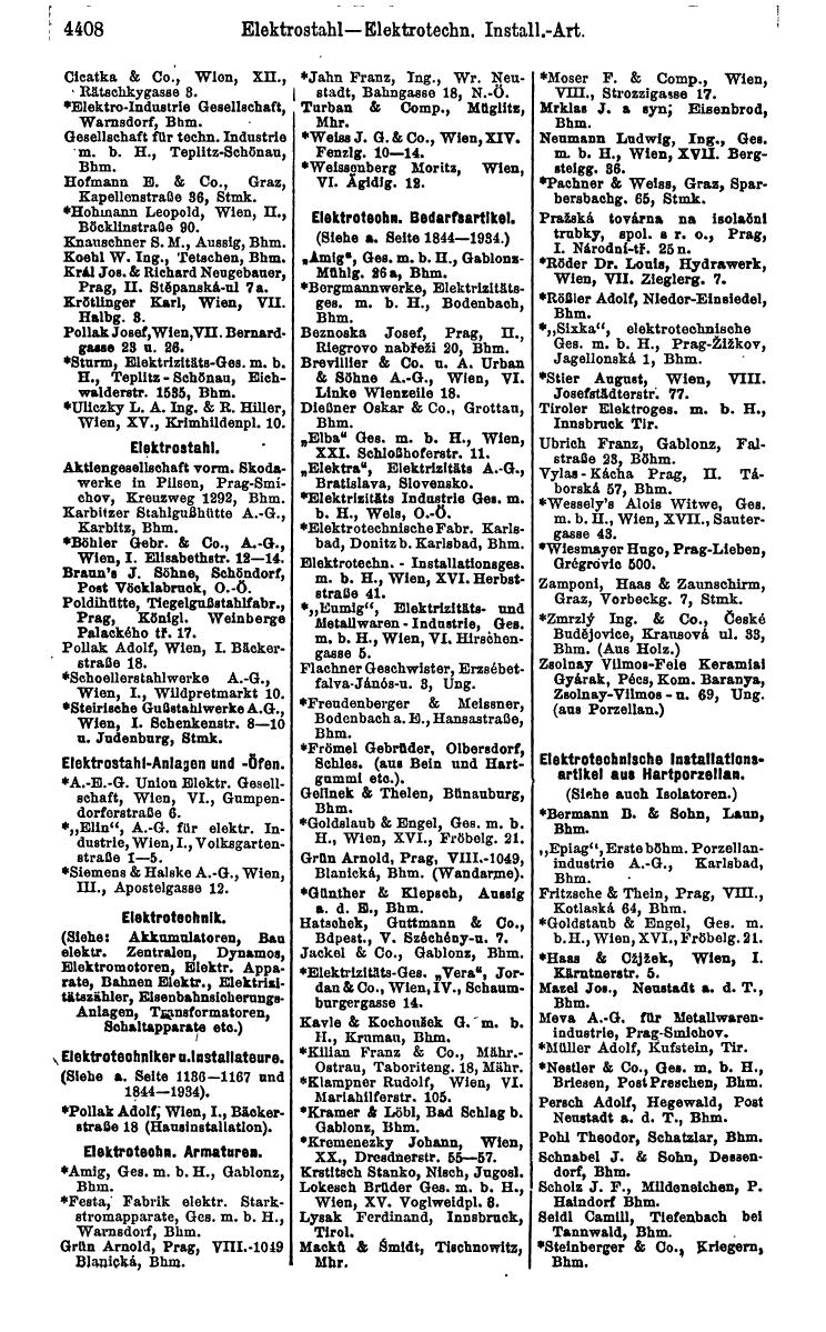 Compass 1922. Band VI: Österreich, Tschechoslowakei, Ungarn, Jugoslawien. - Page 916